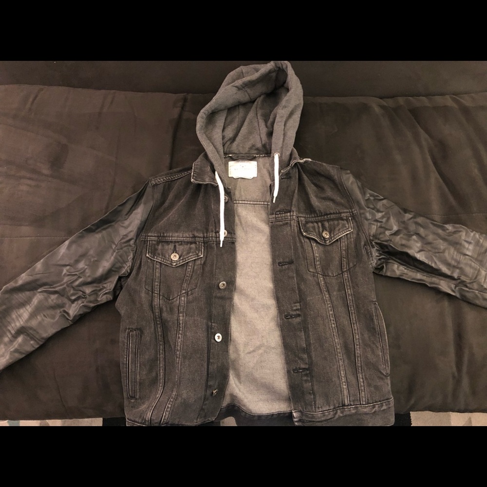 Urban Outfitters Denim / Leather / Hoodie Jacket